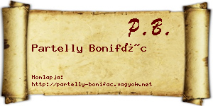 Partelly Bonifác névjegykártya
